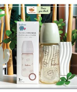 Bình sữa Babuu 270ml - màu bơ