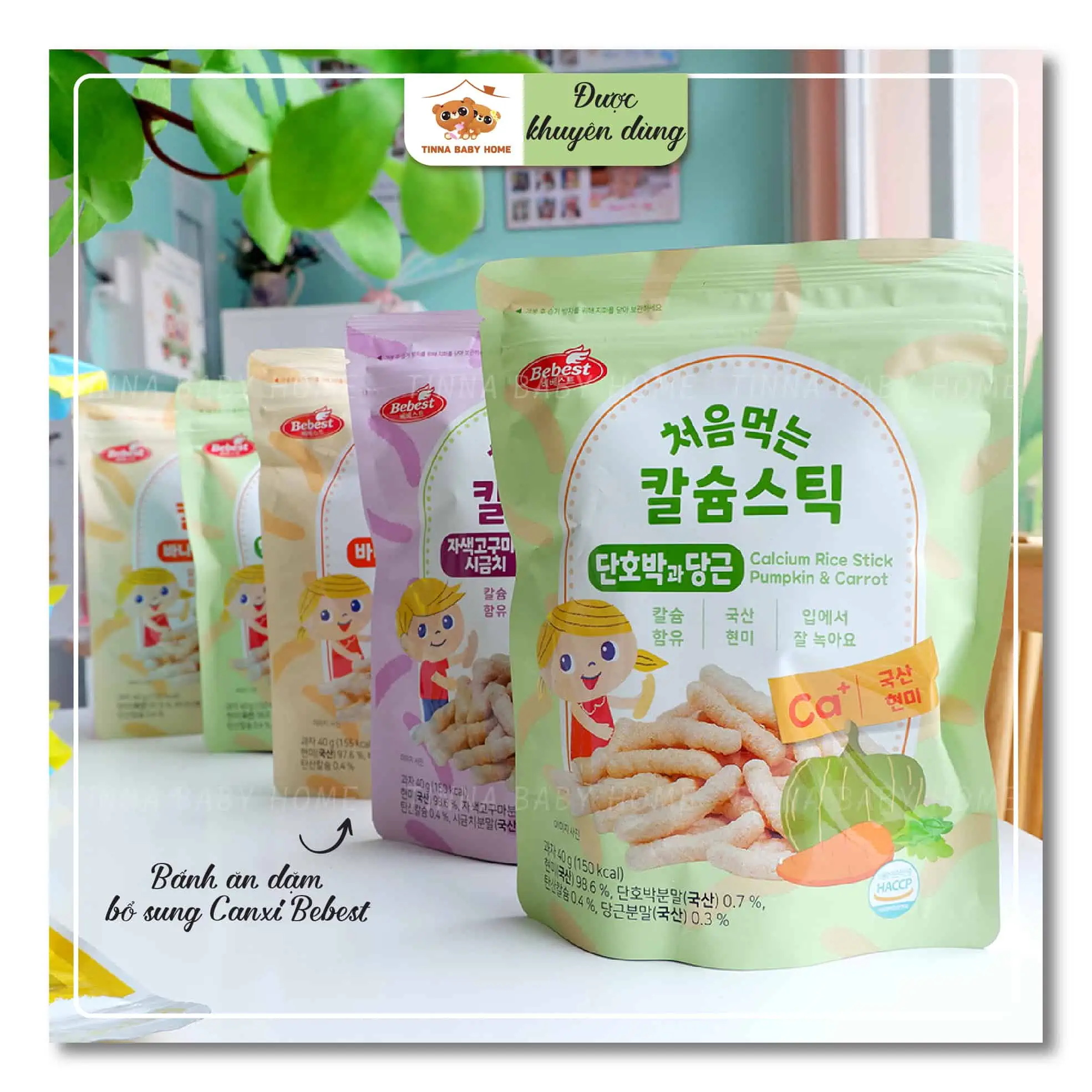 Bánh gạo que Bebest bổ sung canxi