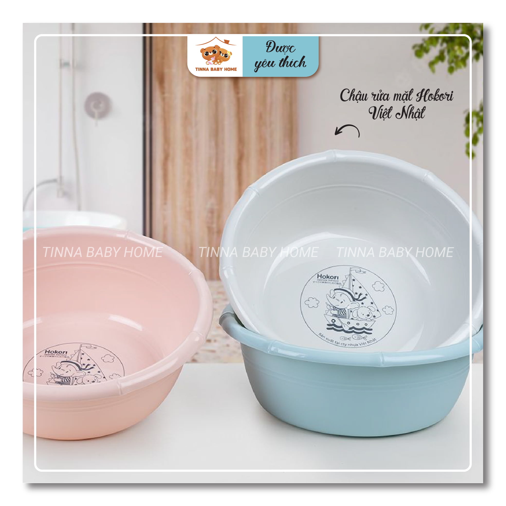 Chậu rửa mặt cho bé Hokori Việt Nhật