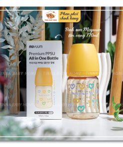 Bình sữa Moyuum tim vàng 170ml