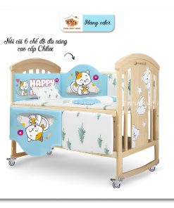 Nôi cũi đa năng 6 chế độ Chilux - Natural