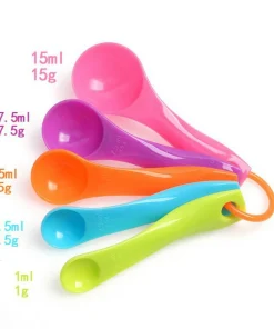 Bộ 5 thìa đong, đo định lượng bột, sữa, gia vị ăn dặm