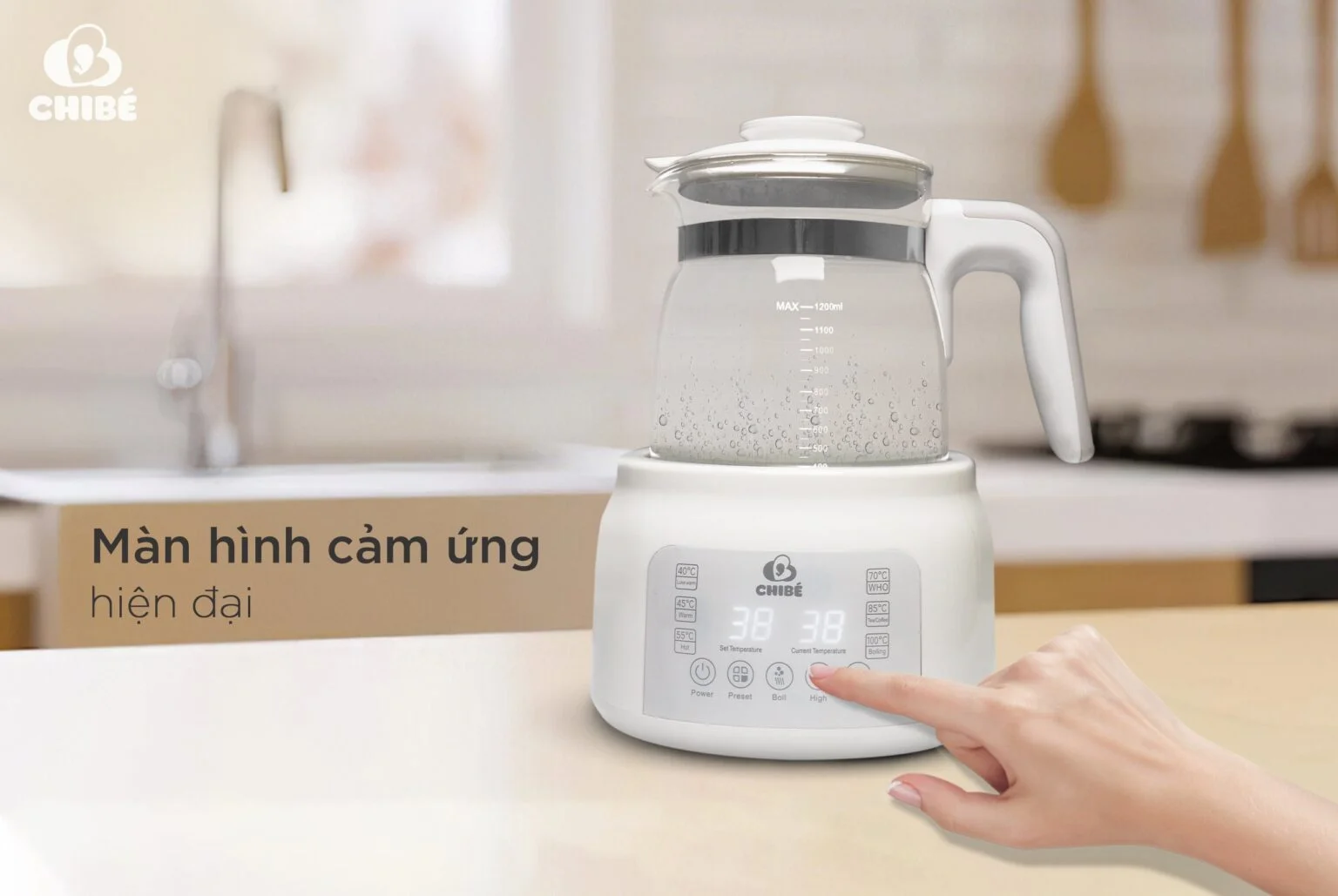Ấm đun nước pha sữa thông minh CHIBE - Ảnh 2