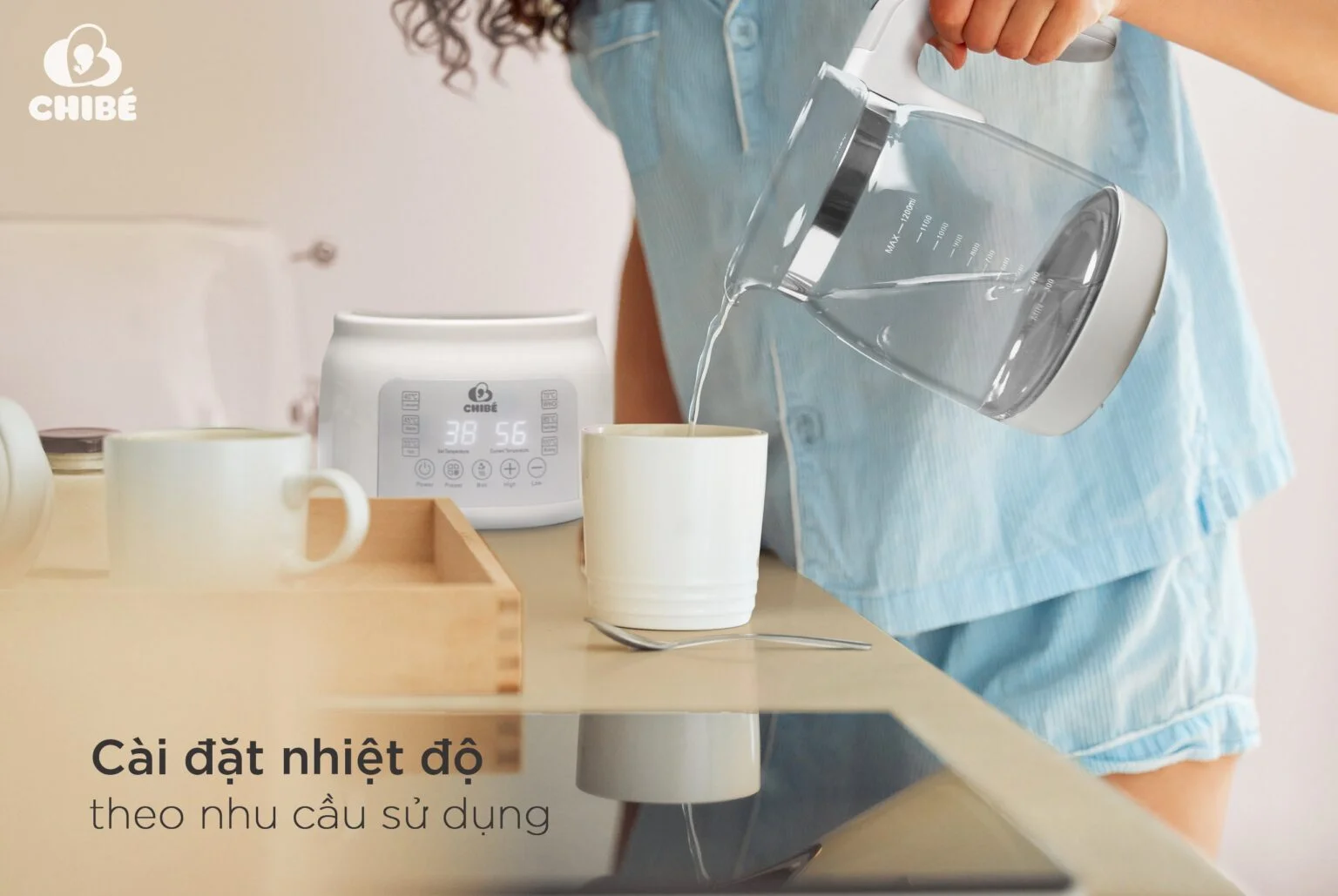 Ấm đun nước pha sữa thông minh CHIBE - Ảnh 5