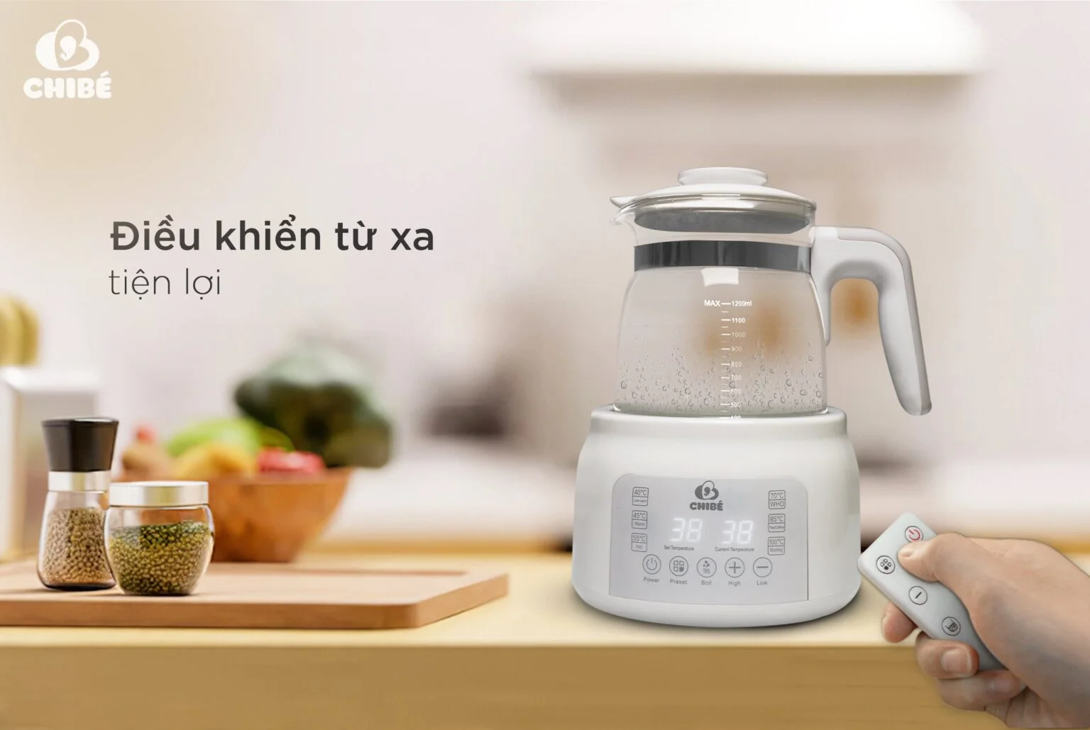 Ấm đun nước pha sữa thông minh CHIBE - Ảnh 3