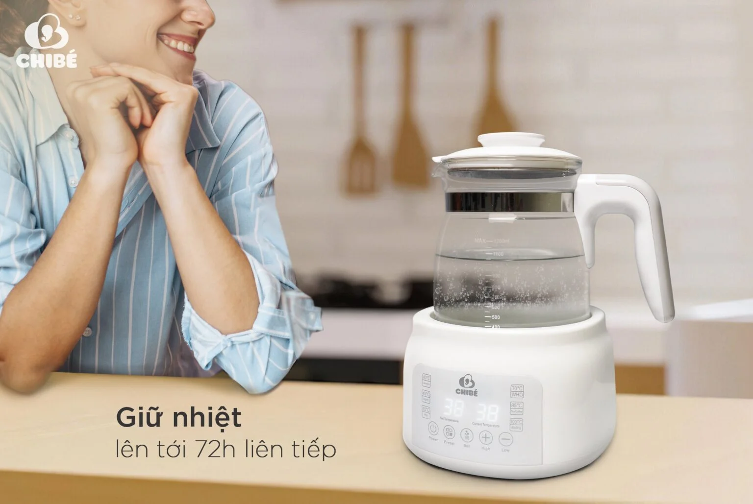 Ấm đun nước pha sữa thông minh CHIBE - Ảnh 6
