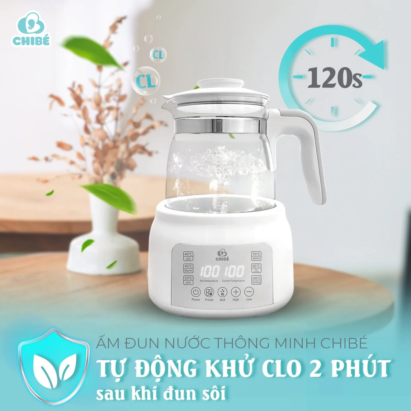 Ấm đun nước pha sữa thông minh CHIBE - Ảnh 8