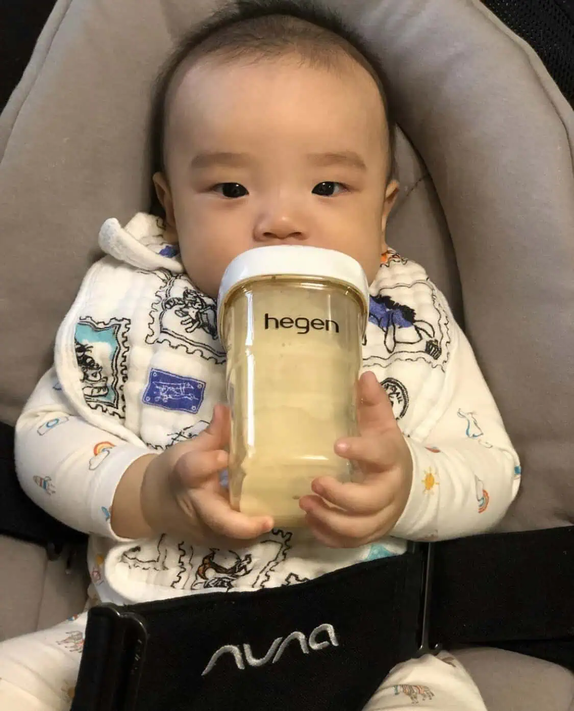 Bình sữa Hegen PPSU 240ml núm ti size M từ 3 – 6 tháng, White - Ảnh 4