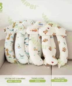 Gối chữ U đan năng cho bé Mipbi