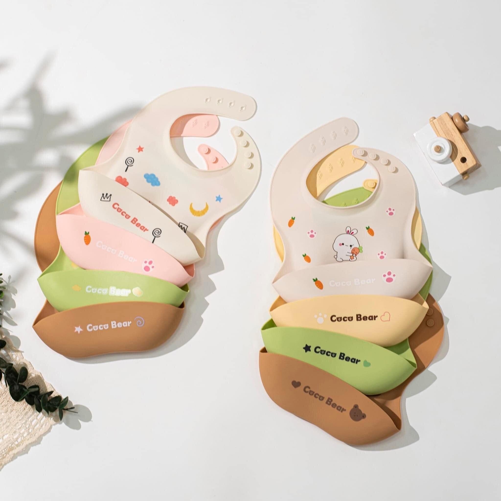 Yếm ăn dặm silicon Cocobear - Ảnh 8