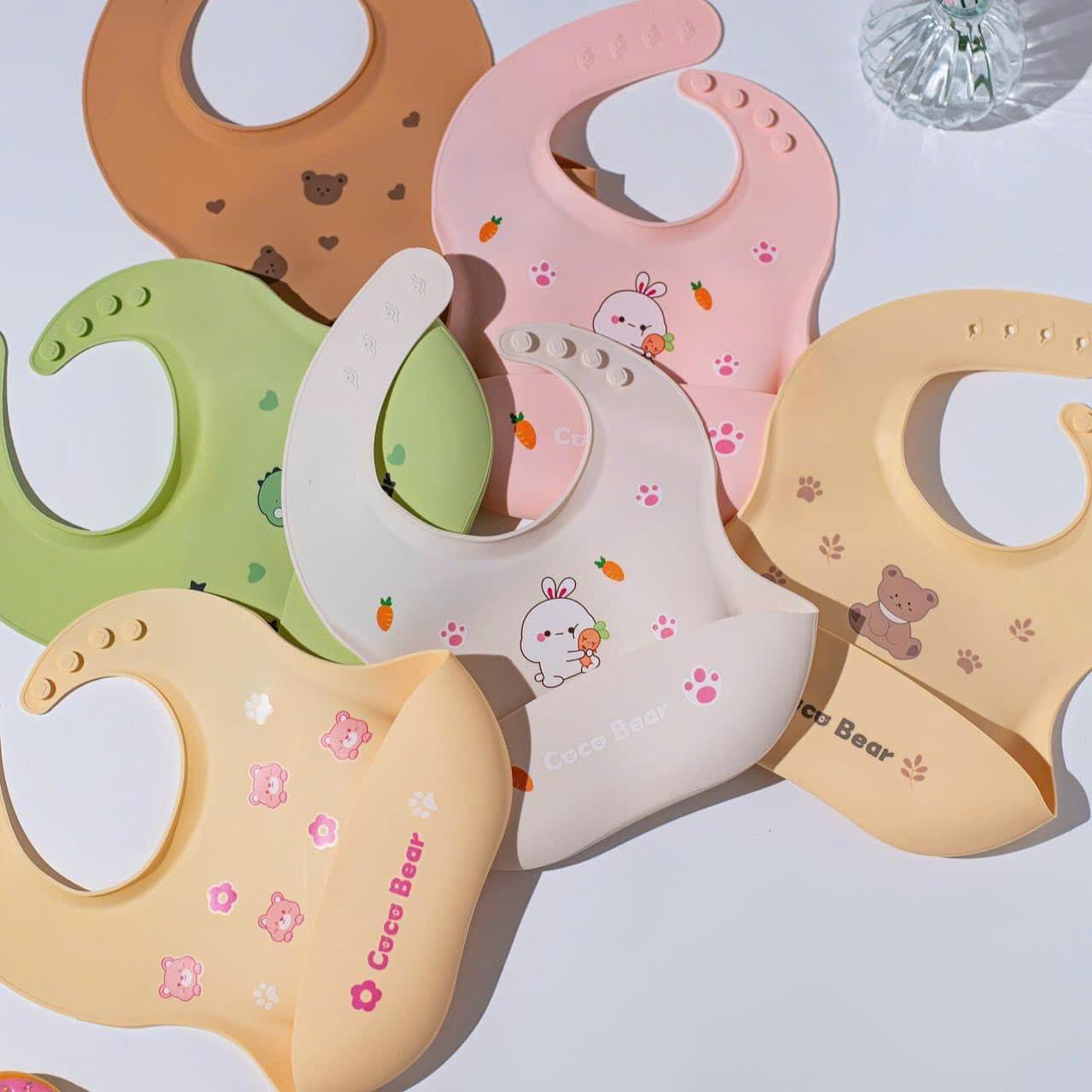 Yếm ăn dặm silicon Cocobear - Ảnh 2