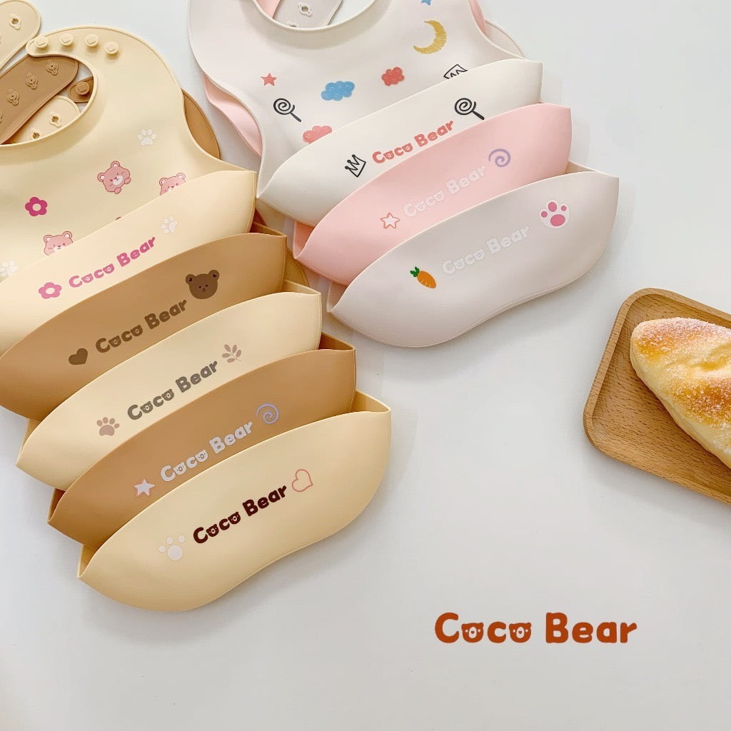 Yếm ăn dặm silicon Cocobear - Ảnh 3