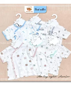 Áo sơ sinh sợi tre Avaler tay ngắn