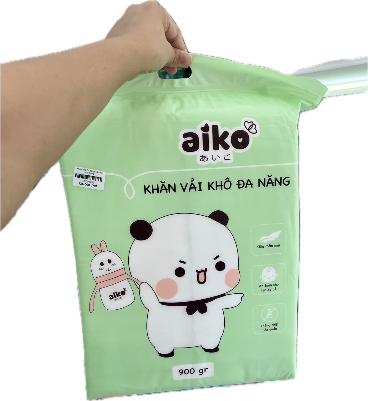 Khăn khô đa năng dạng túi rút Aiko 900g