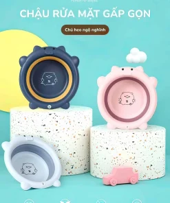 Chậu Rửa Mặt Gấp Gọn Heo Ngộ Nghĩnh - Tobe