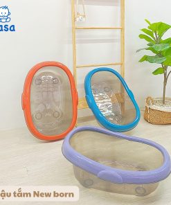 Chậu tắm newborn Sasa trong suốt cho bé