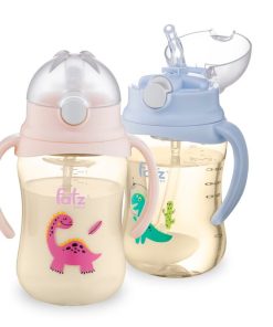 Bình tritan bật hút 2 tay cầm với phao 360 độ