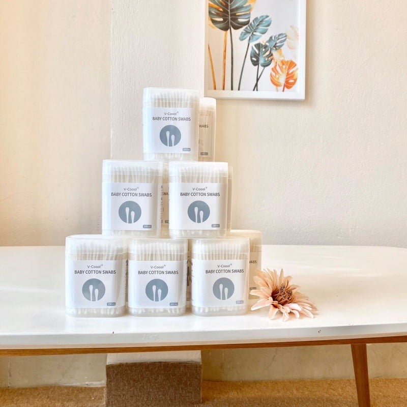 Tăm bông Vcoool 2 đầu 200 que - Ảnh 3