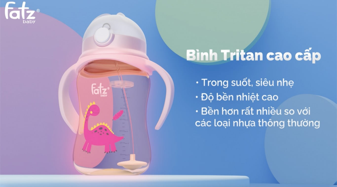 Bình tritan bật hút 2 tay cầm với phao 360 độ - Ảnh 2
