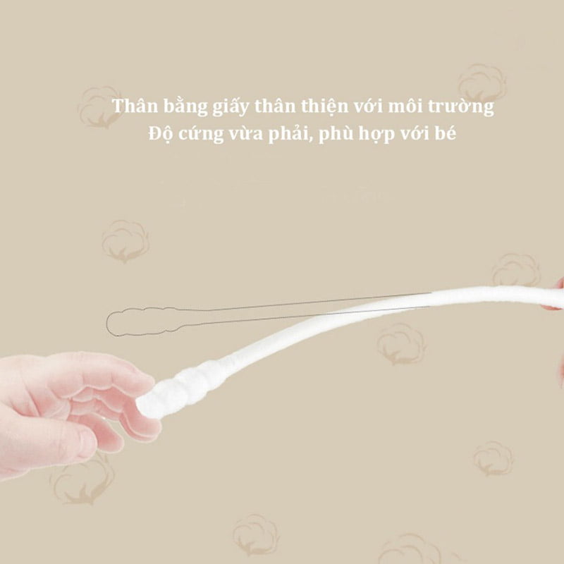 Tăm bông sơ sinh Misuta thân giấy 2 đầu - Ảnh 3