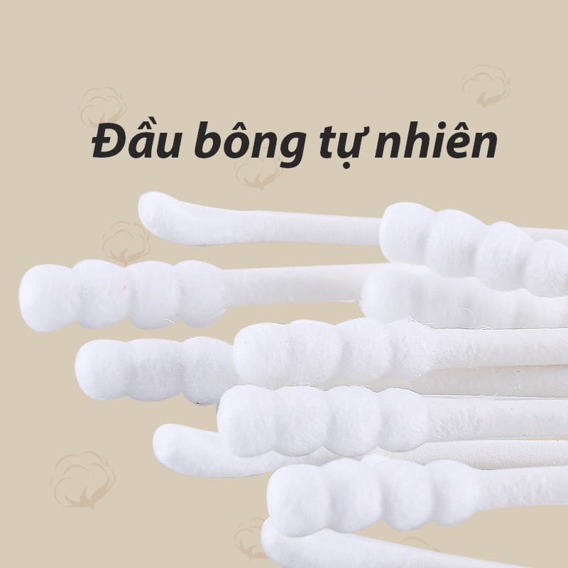 Tăm bông sơ sinh Misuta thân giấy 2 đầu - Ảnh 2