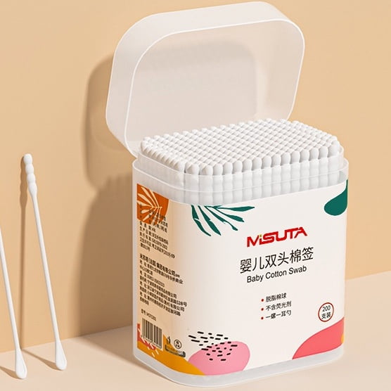 Tăm bông sơ sinh Misuta thân giấy 2 đầu - Ảnh 4