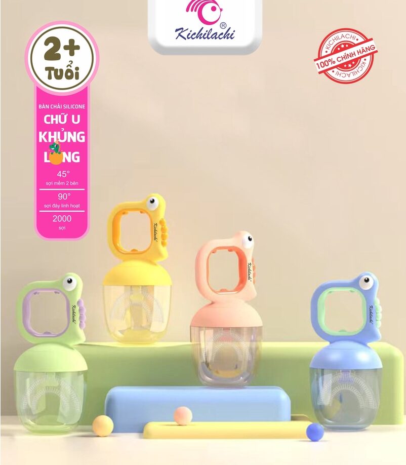 Bàn Chải Đánh Răng Chữ U Khủng Long Silicon Siêu Mềm - Ảnh 3