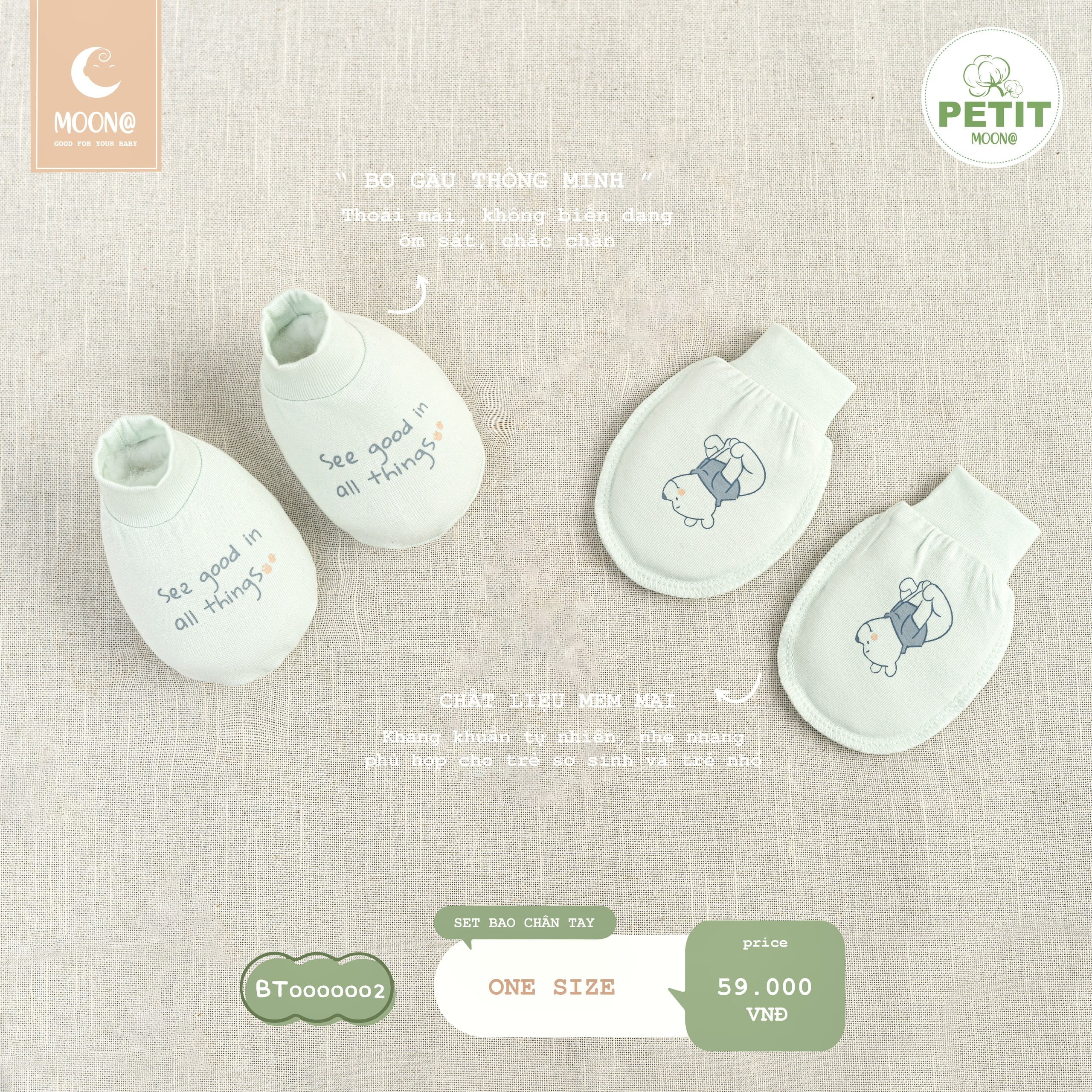 Bao tay bao chân Moon@ Petit mềm mịn - Ảnh 2