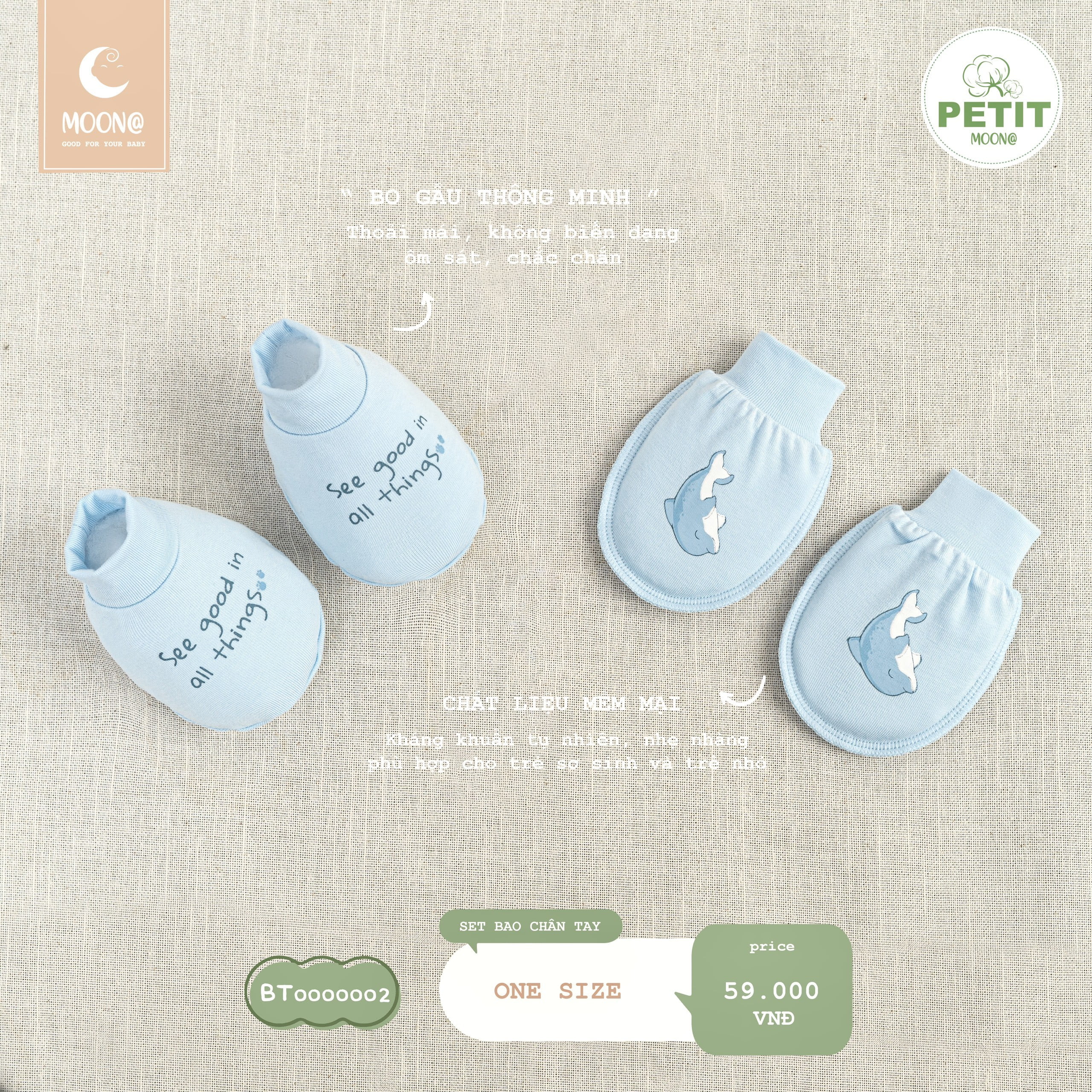 Bao tay bao chân Moon@ Petit mềm mịn - Ảnh 5