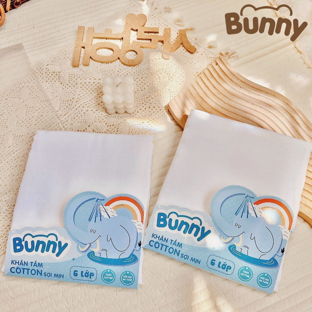 Khăn tắm cho bé thấm hút mềm mịn Bunny 6 lớp - Ảnh 5