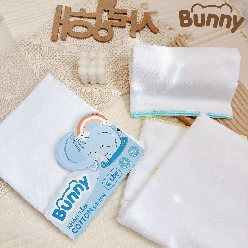 Khăn tắm cho bé thấm hút mềm mịn Bunny 6 lớp - Ảnh 6