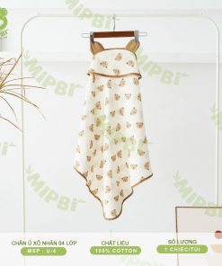 Ủ Choàng Xô Muslin Mipbi 4 Lớp