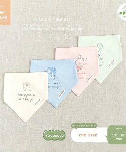 Yếm tam giác Moon Chất Petit Mềm Mịn (Set 2 cái ngẫu nhiên)