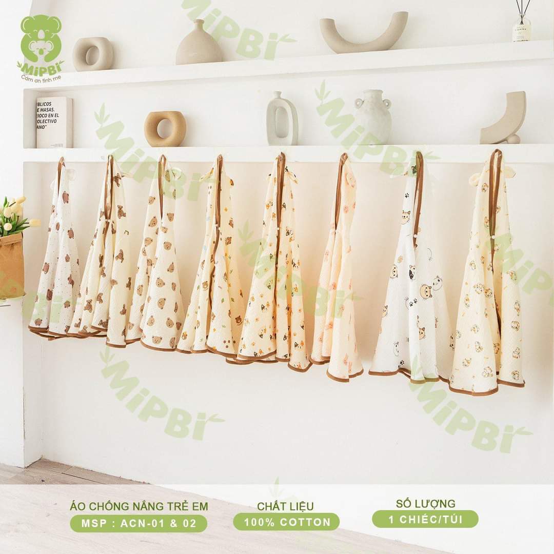 Áo khoác choàng chống nắng xô muslin Mipbi - Ảnh 2