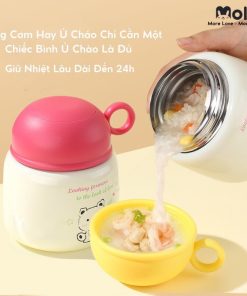 Bình ủ cháo giữ nhiệt 9 lớp Molli  (tặng kèm thìa) - 500ml