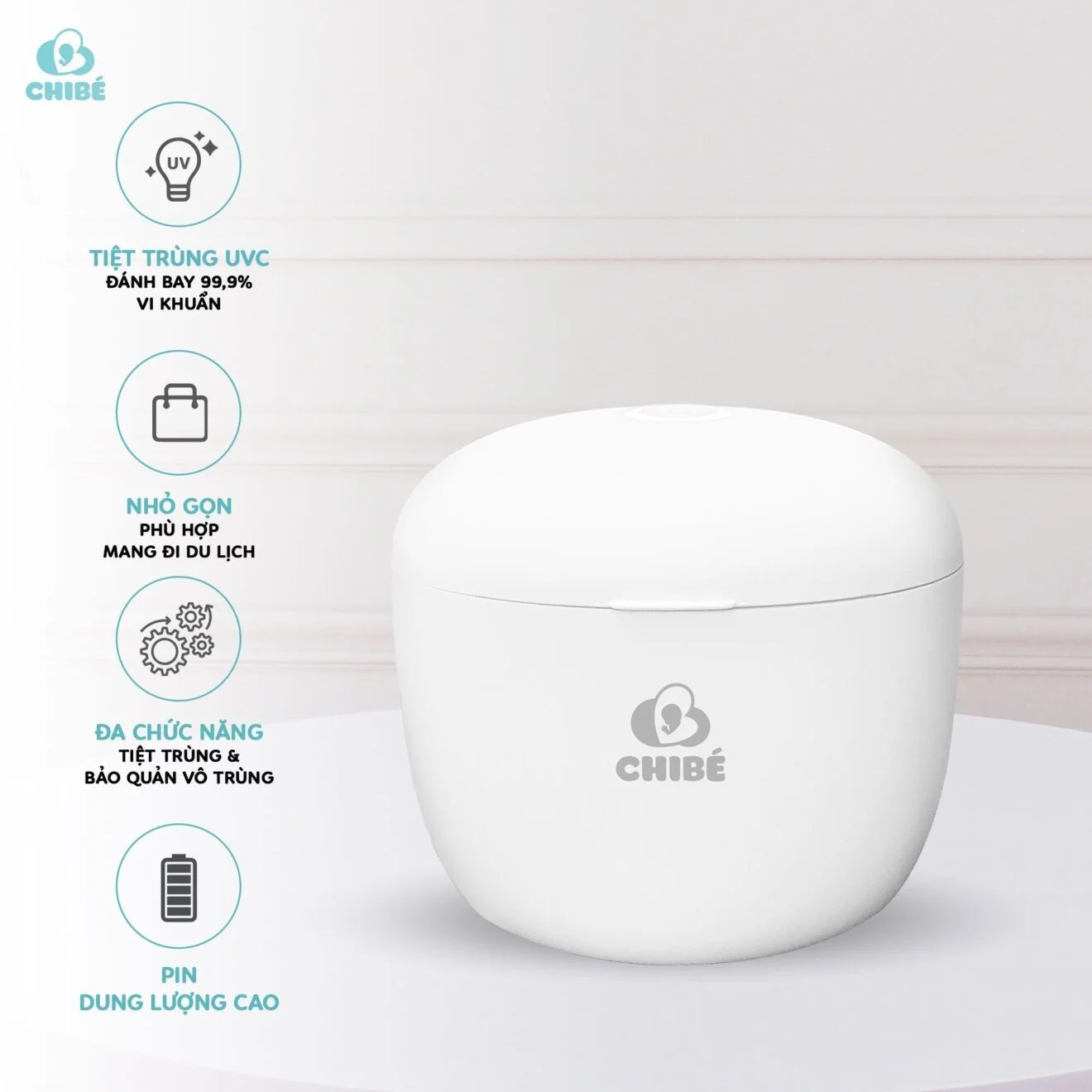 MÁY TIỆT TRÙNG UV MINI CHIBÉ MAGIC 2 CB014 - Ảnh 3