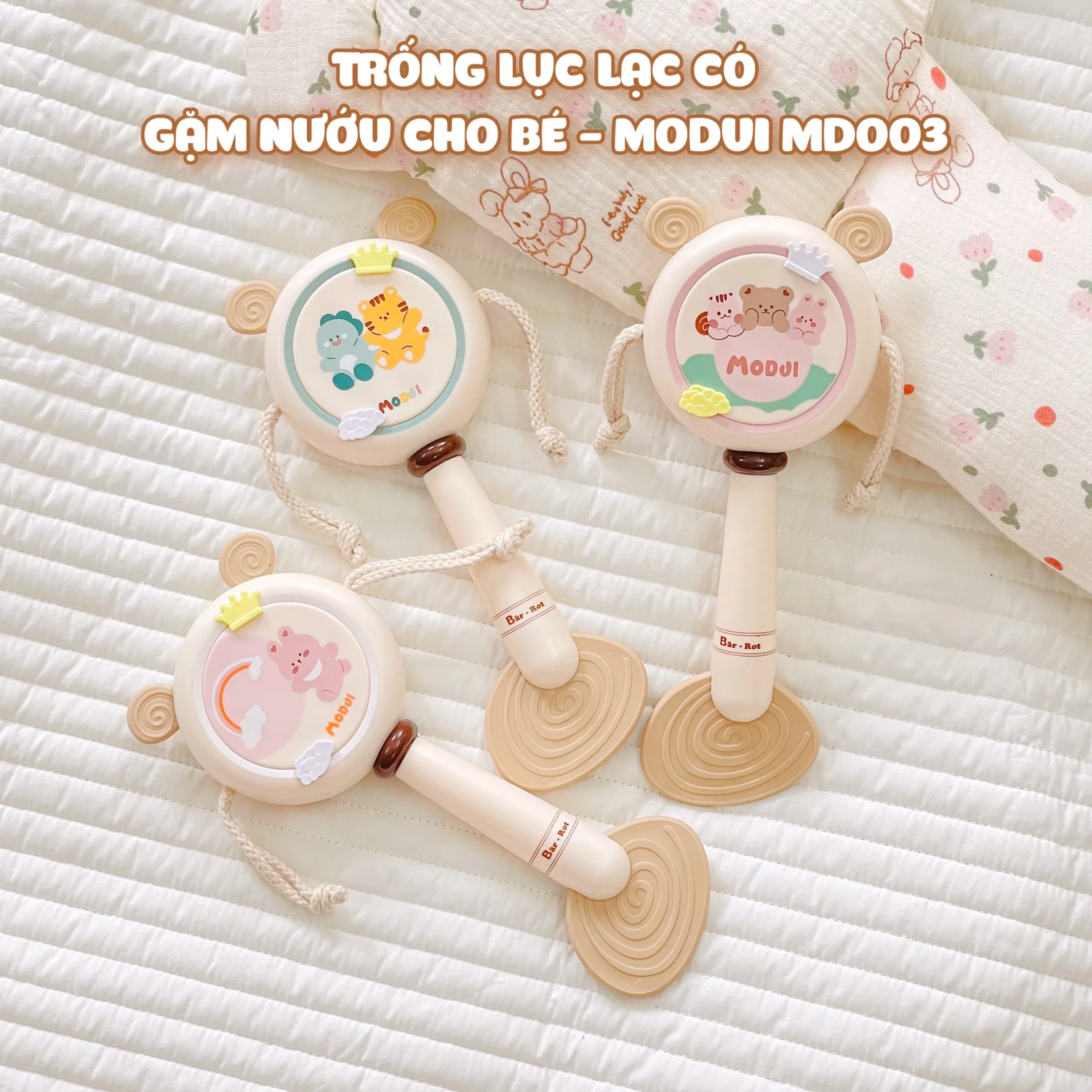 Trống lục lạc kiêm gặm nướu Modui Bar-rot