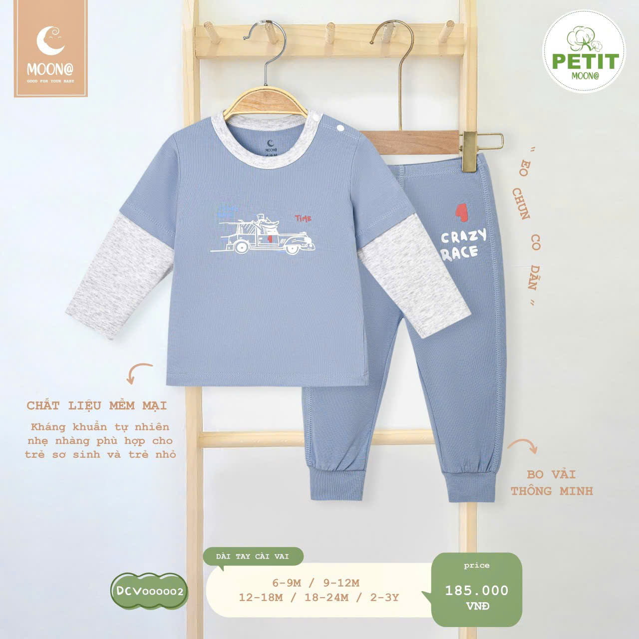 Bộ dài cài vai petit Moon@ - Ảnh 4