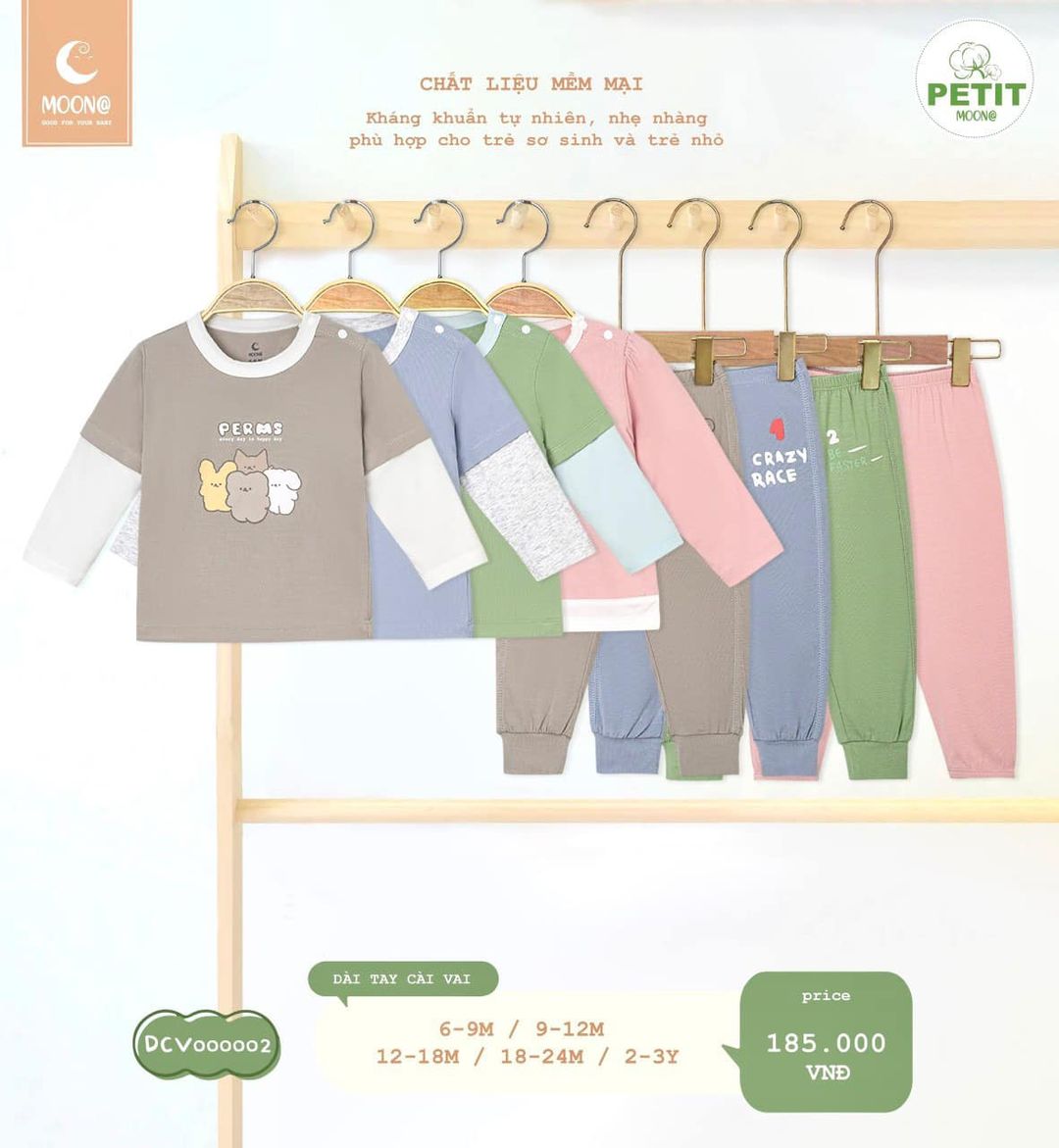 Bộ dài cài vai petit Moon@