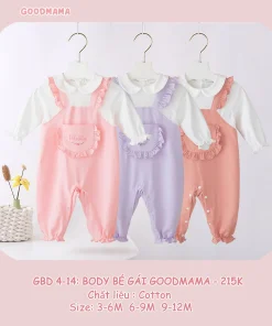  Bộ Ralgan Cổ Tròn Goodmama Chất Liệu Bamboo Pettit Bé gái