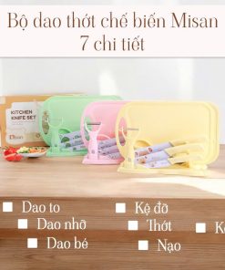 Bộ dao thớt Misan cao cấp 7 chi tiết chế biến đồ ăn dặm cho bé