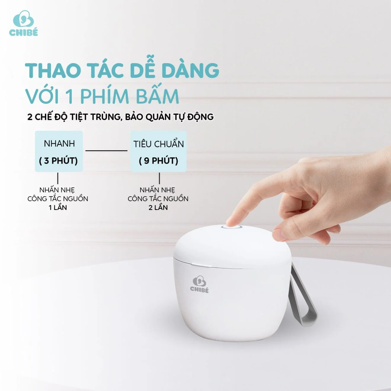 MÁY TIỆT TRÙNG UV MINI CHIBÉ MAGIC 2 CB014 - Ảnh 5