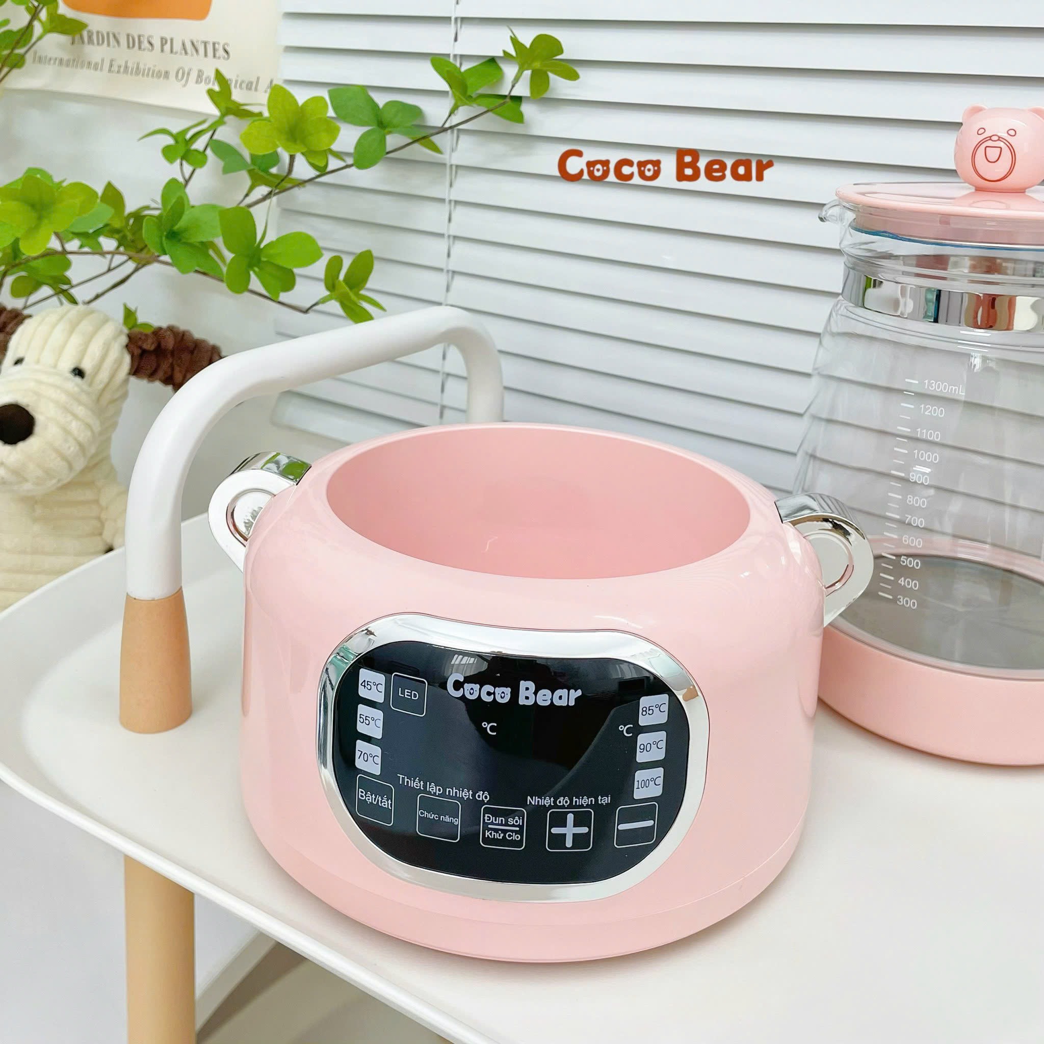 Máy đun nước pha sữa Coco Bear - có remote điều khiển từ xa - Ảnh 8