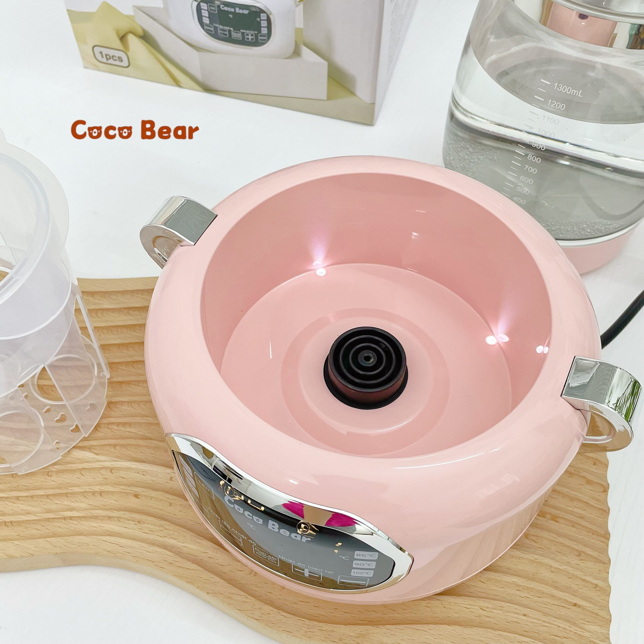 Máy đun nước pha sữa Coco Bear - có remote điều khiển từ xa - Ảnh 9