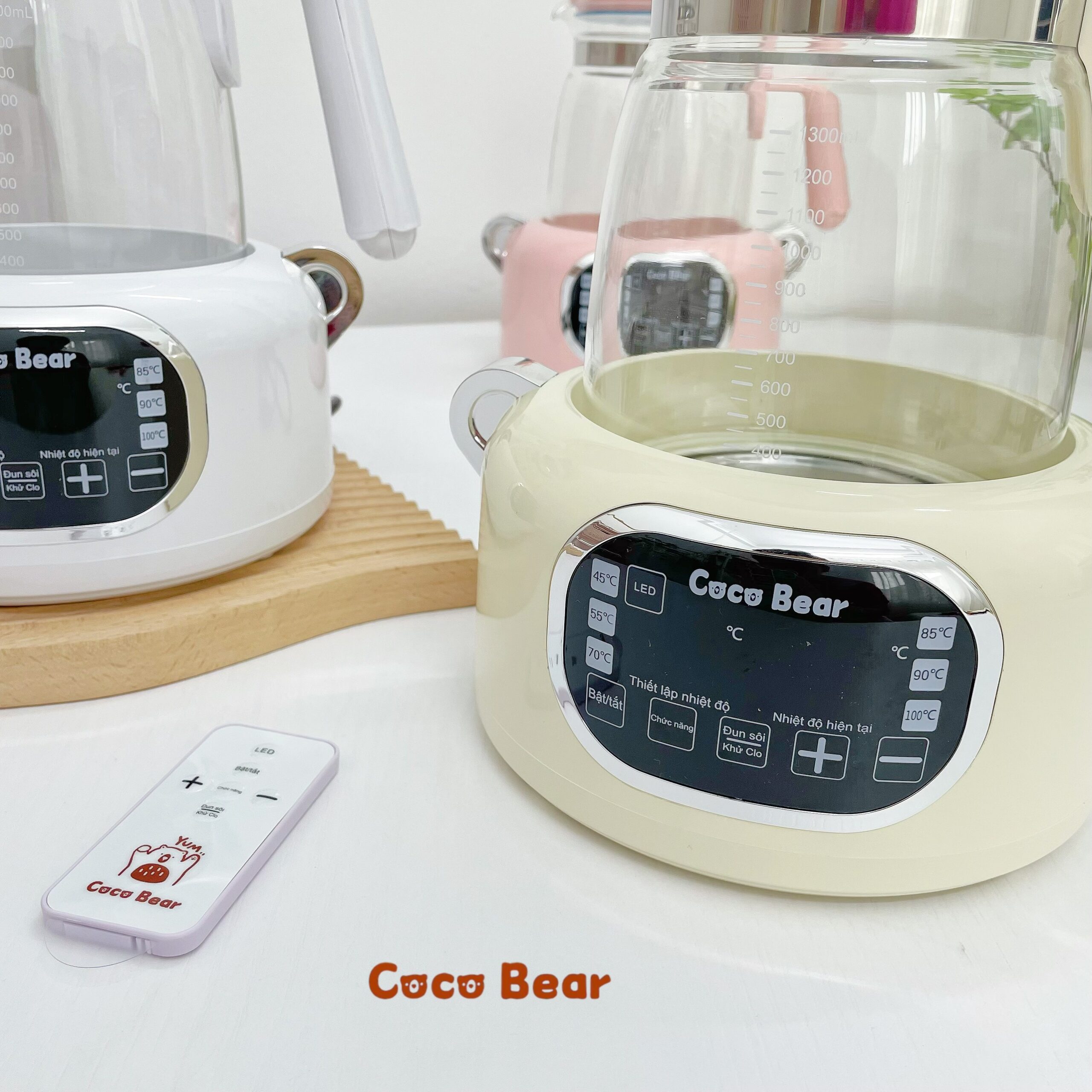 Máy đun nước pha sữa Coco Bear - có remote điều khiển từ xa - Ảnh 11