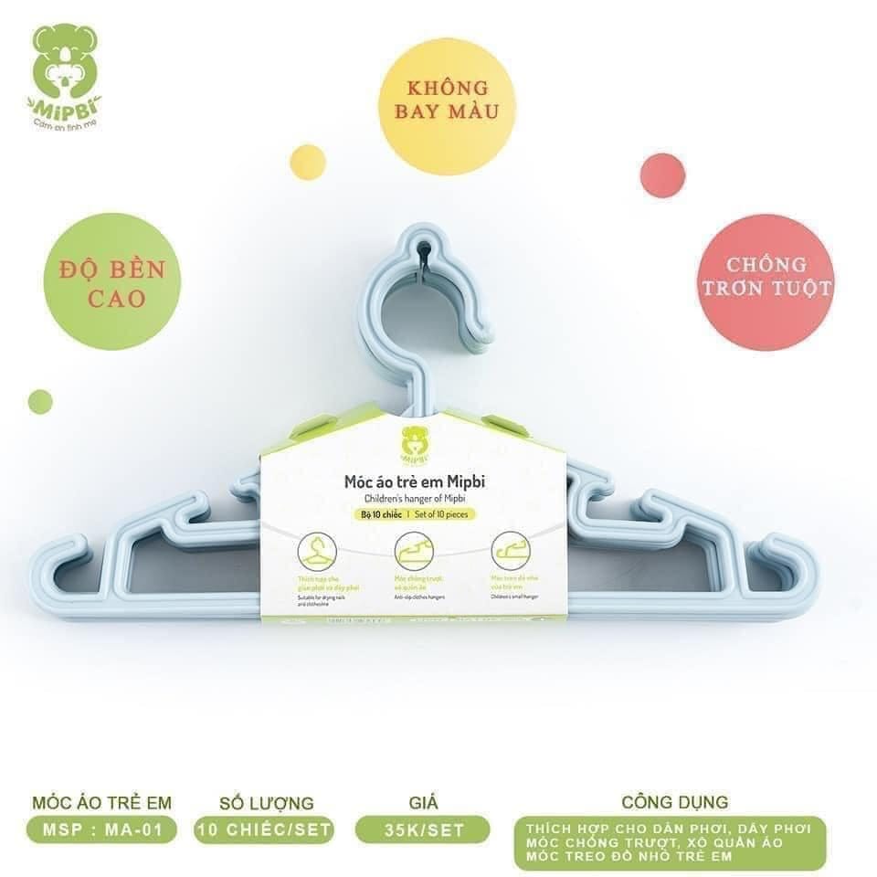 Set 10 móc nhựa treo đồ em bé Mipbi cao cấp - Ảnh 10