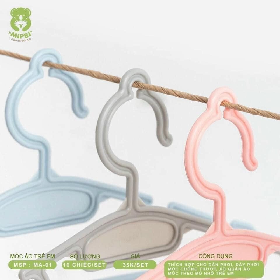 Set 10 móc nhựa treo đồ em bé Mipbi cao cấp - Ảnh 3