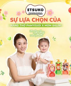 Sữa Tắm Gội Etsuko Tặng Bông Tắm Hình Thú Đáng Yêu