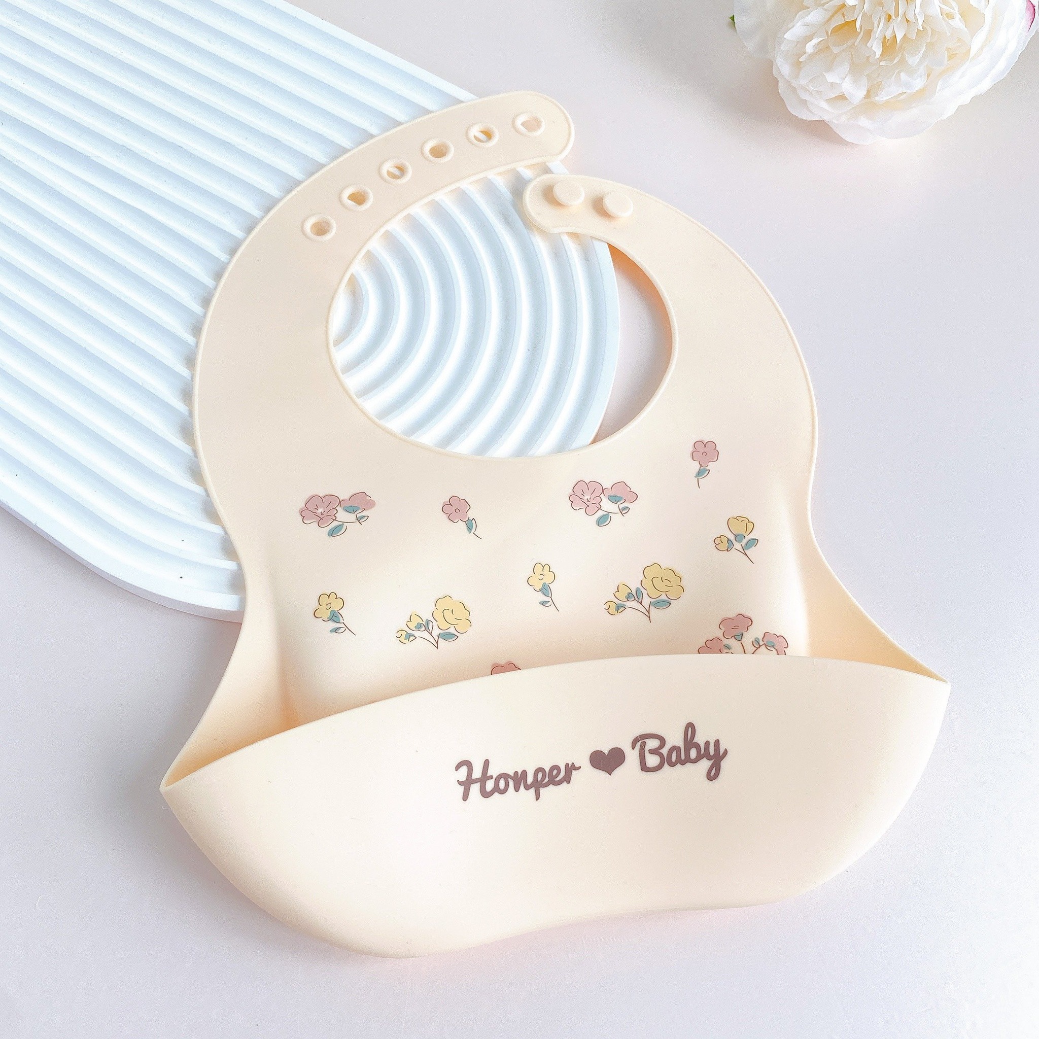 Yếm ăn dặm silicon Honper - Ảnh 11