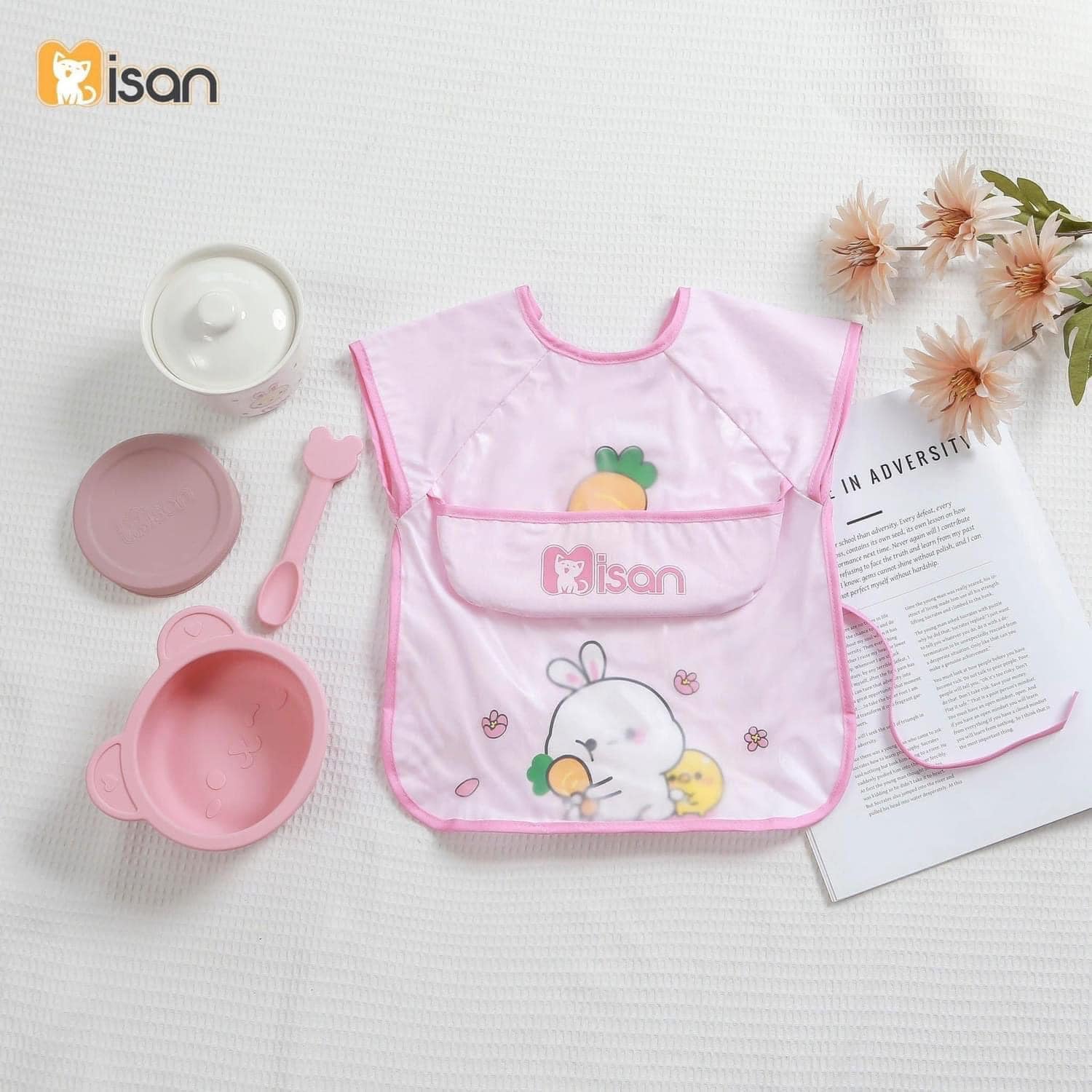 Yếm ăn dặm cộc tay Misan - Ảnh 6